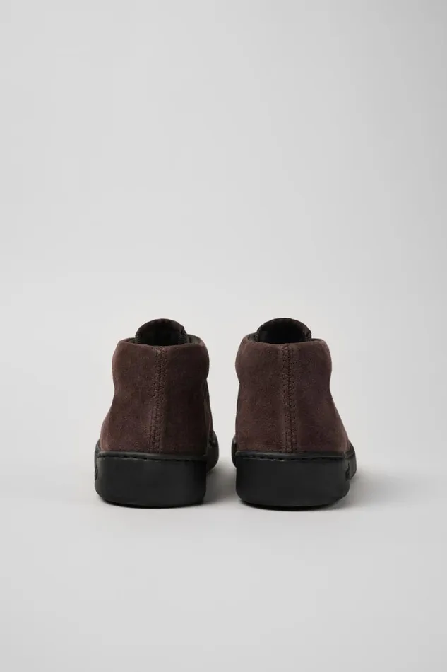 Men Camper Ankle Boots Peu Touring Brown Nubuck Sneakers
