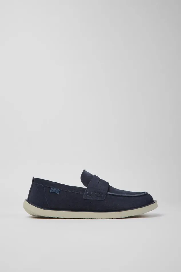 Men Camper Casual Shoes Wagon Blue Nubuck Shoes Men Camper Casual Shoes Wagon Blue Nubuck Shoes