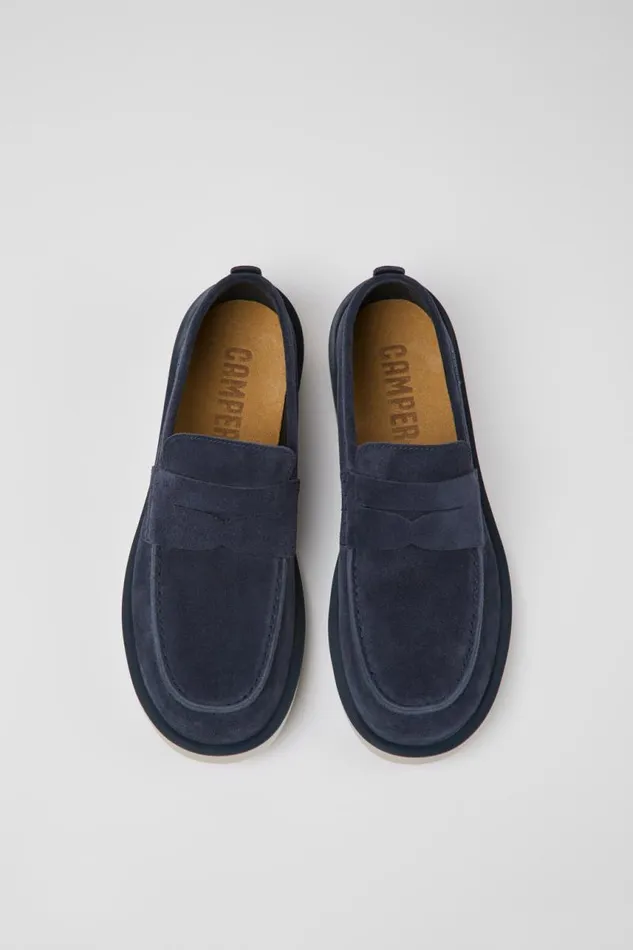 Men Camper Casual Shoes Wagon Blue Nubuck Shoes Men Camper Casual Shoes Wagon Blue Nubuck Shoes