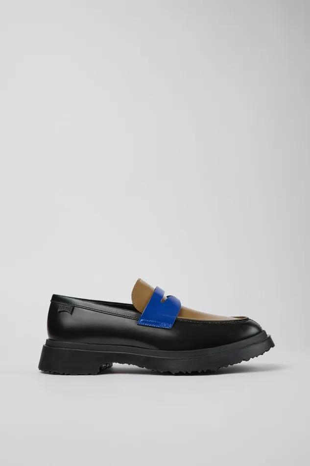 Men Camper Formal Shoes Twins Multicolored Leather Moccasin Men Camper Formal Shoes Twins Multicolored Leather Moccasin