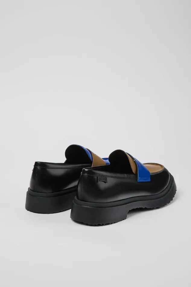 Men Camper Formal Shoes Twins Multicolored Leather Moccasin Men Camper Formal Shoes Twins Multicolored Leather Moccasin