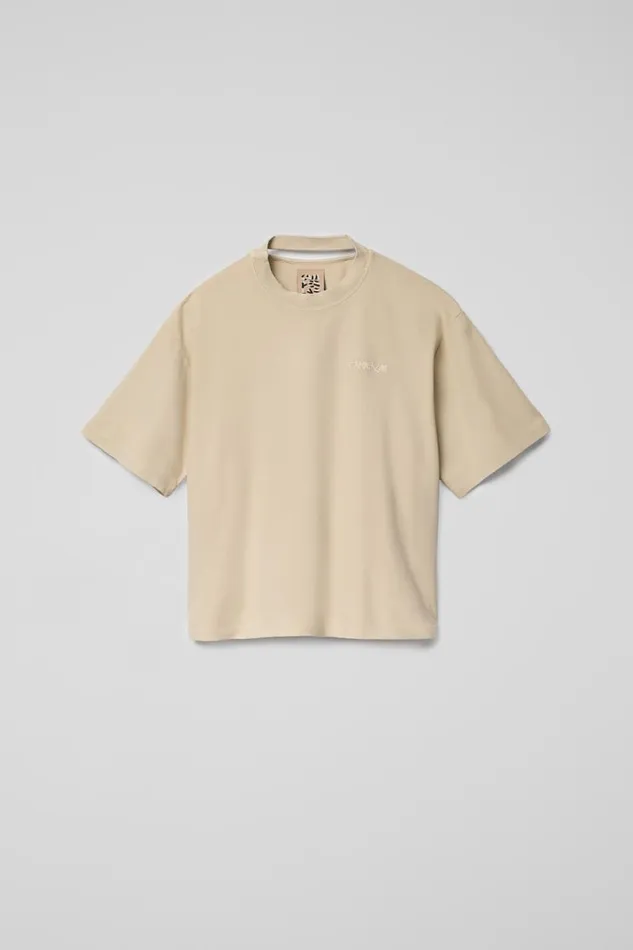 Men Camper Jersey TShirt Beige Cotton Tshirt Men Camper Jersey TShirt Beige Cotton Tshirt