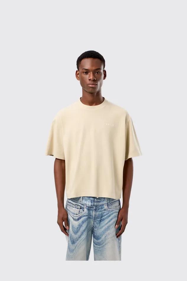 Men Camper Jersey TShirt Beige Cotton Tshirt Men Camper Jersey TShirt Beige Cotton Tshirt