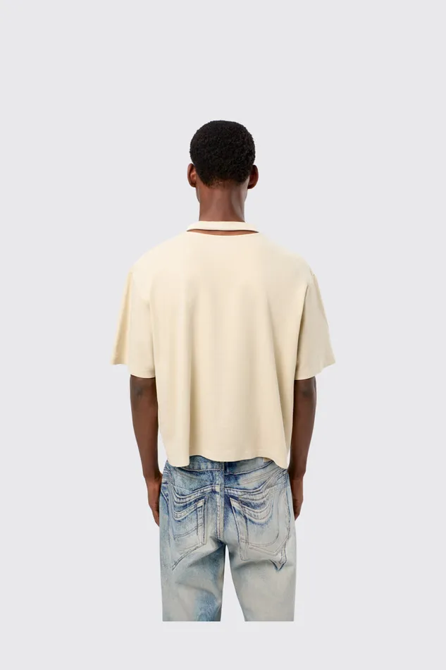 Men Camper Jersey TShirt Beige Cotton Tshirt Men Camper Jersey TShirt Beige Cotton Tshirt