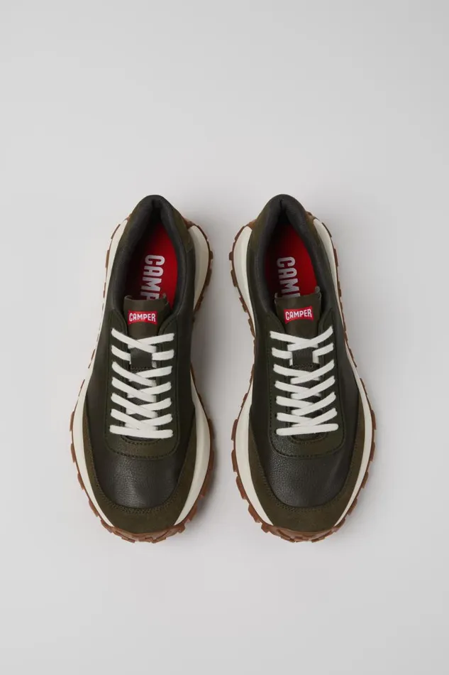 Men Camper Sneakers Drift Trail VIBRAM Green Textile And Nubuck Sneakers Men Camper Sneakers Drift Trail VIBRAM Green Textile And Nubuck Sneakers