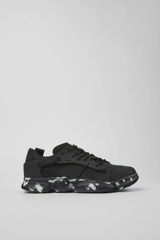 Men Camper Sneakers Karst Black NubuckTextile Sneaker