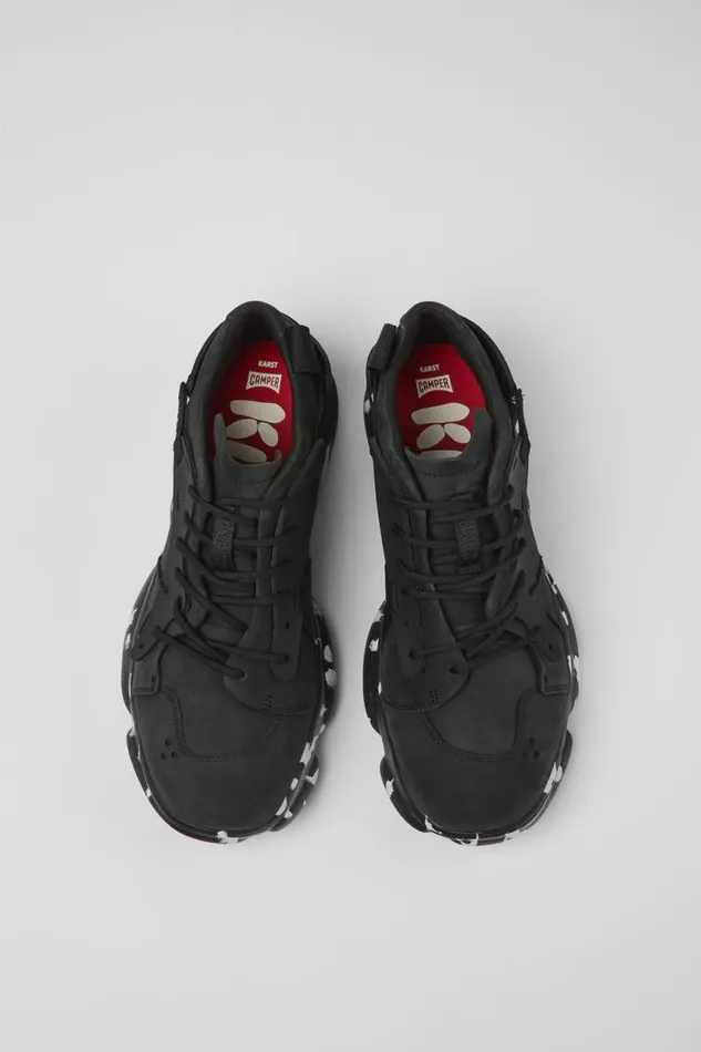 Men Camper Sneakers Karst Black NubuckTextile Sneaker