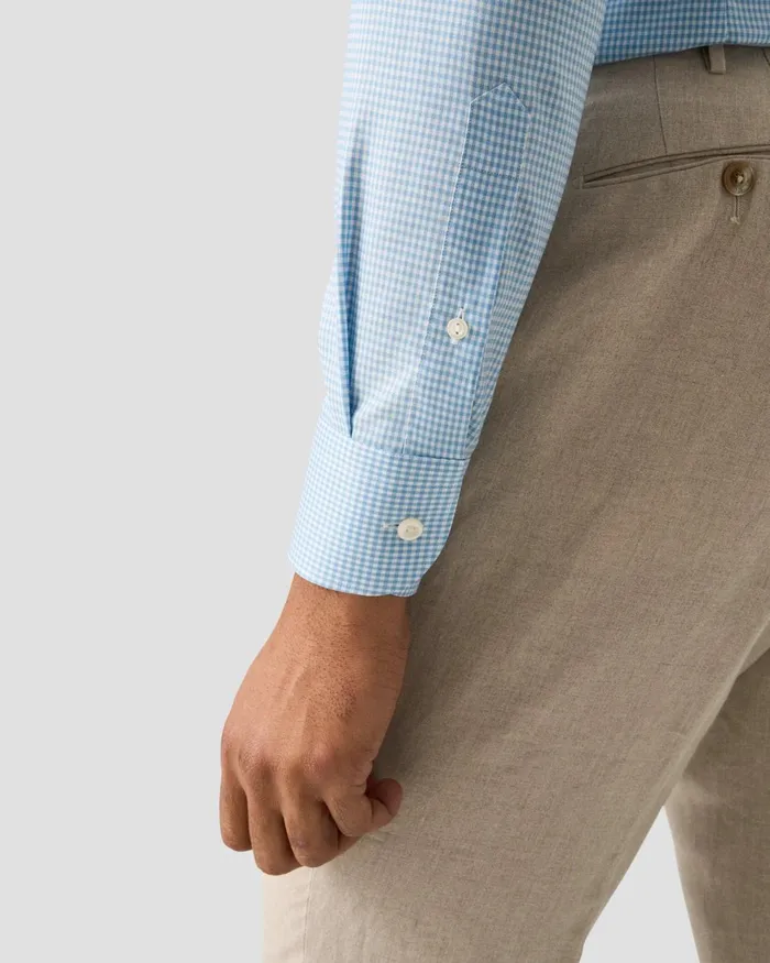 Men Check Signature Oxford Shirt Blue Eton Dress Shirts Men Check Signature Oxford Shirt Blue Eton Dress Shirts