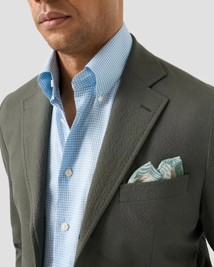 Men Check Signature Oxford Shirt Blue Eton Dress Shirts Men Check Signature Oxford Shirt Blue Eton Dress Shirts