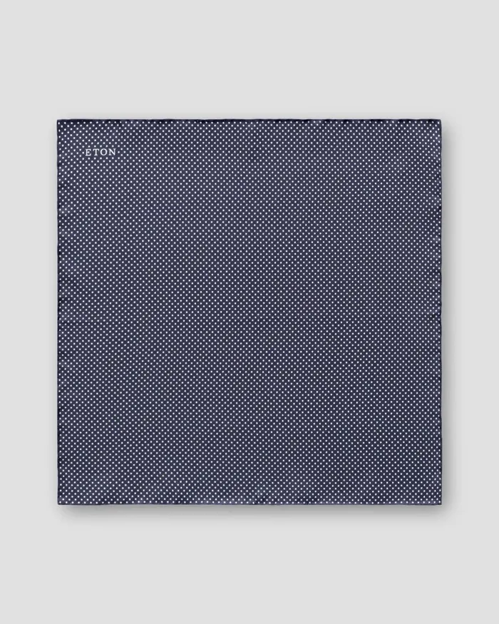 Men Dark Blue Polka Dots Silk Pocket Square Blue Eton Pocket Squares Men Dark Blue Polka Dots Silk Pocket Square Blue Eton Pocket Squares
