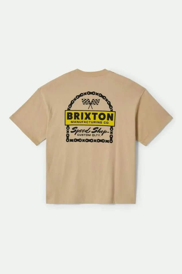 Men Drayton Heavyweight Relaxed TShirt Cream Classic Wash Brixton TShirts