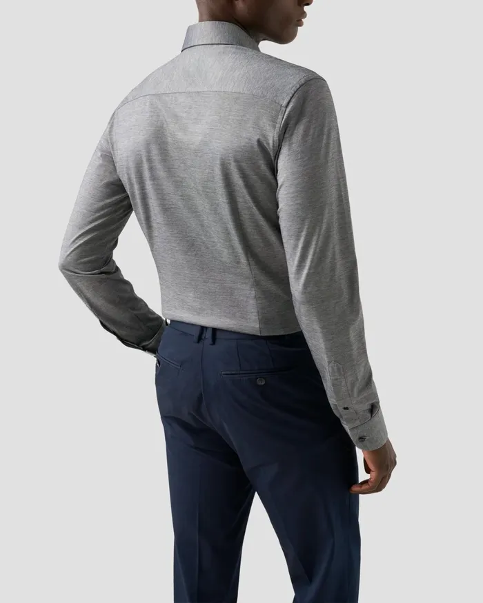Men Filo Di Scozia Shirt Black Eton Casual Shirts Men Filo Di Scozia Shirt Black Eton Casual Shirts