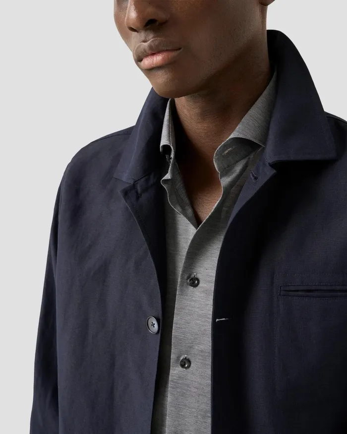 Men Filo Di Scozia Shirt Black Eton Casual Shirts Men Filo Di Scozia Shirt Black Eton Casual Shirts