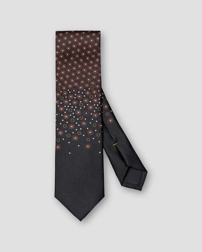 Men Floral Print Silk Tie Blue Eton Ties Men Floral Print Silk Tie Blue Eton Ties