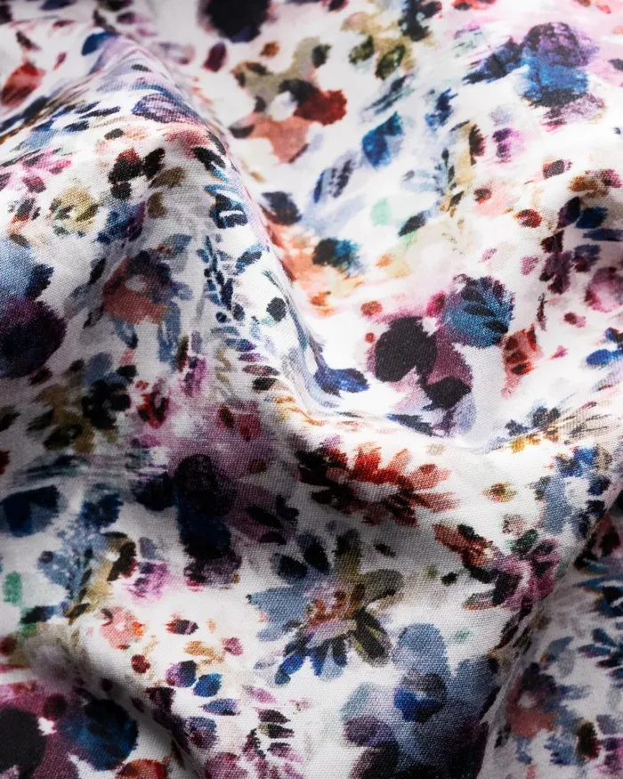Men Floral Signature Twill Shirt White Eton Dress Shirts Men Floral Signature Twill Shirt White Eton Dress Shirts