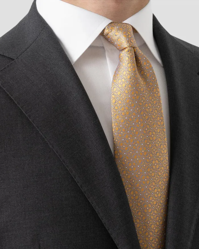 Men Flower Silk Tie Yellow Eton Ties Men Flower Silk Tie Yellow Eton Ties