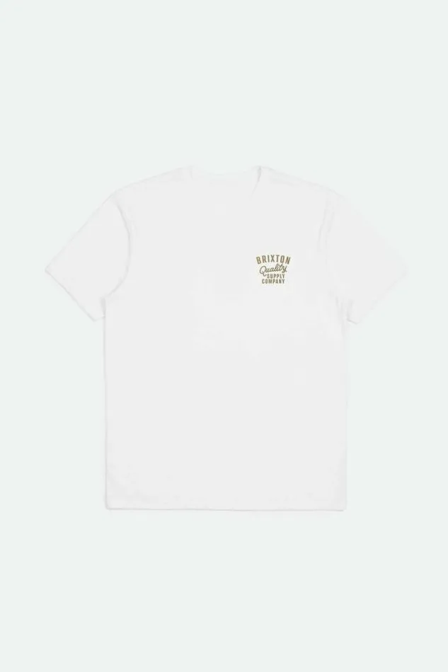 Men Hubal SS Tailored TShirt Whitebrass Brixton TShirts