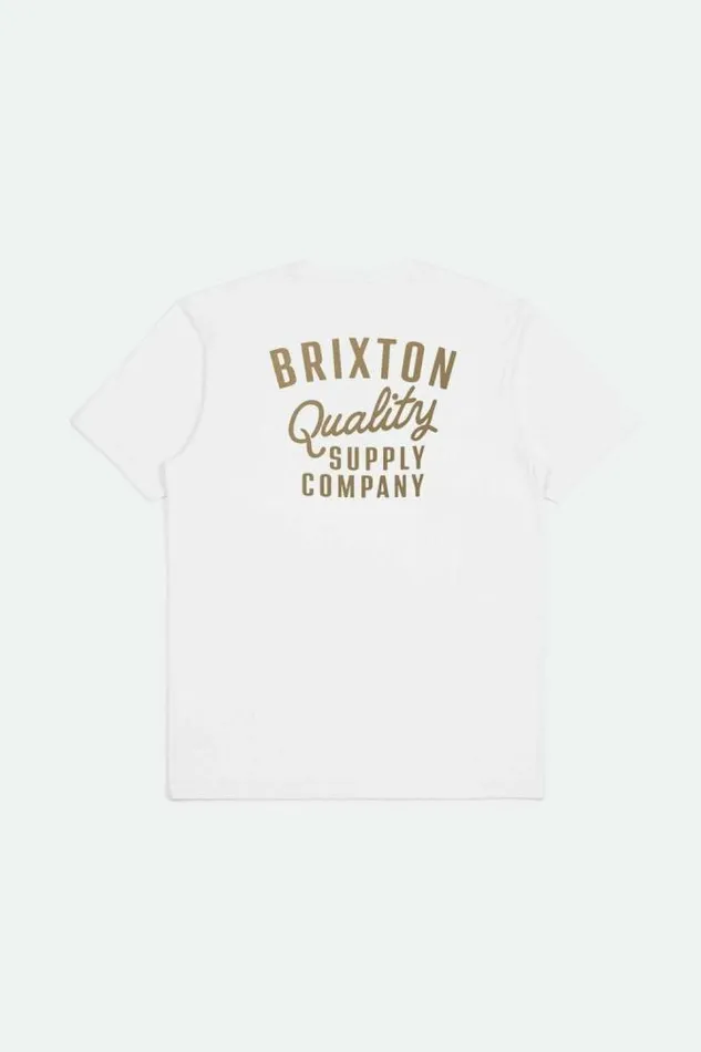 Men Hubal SS Tailored TShirt Whitebrass Brixton TShirts
