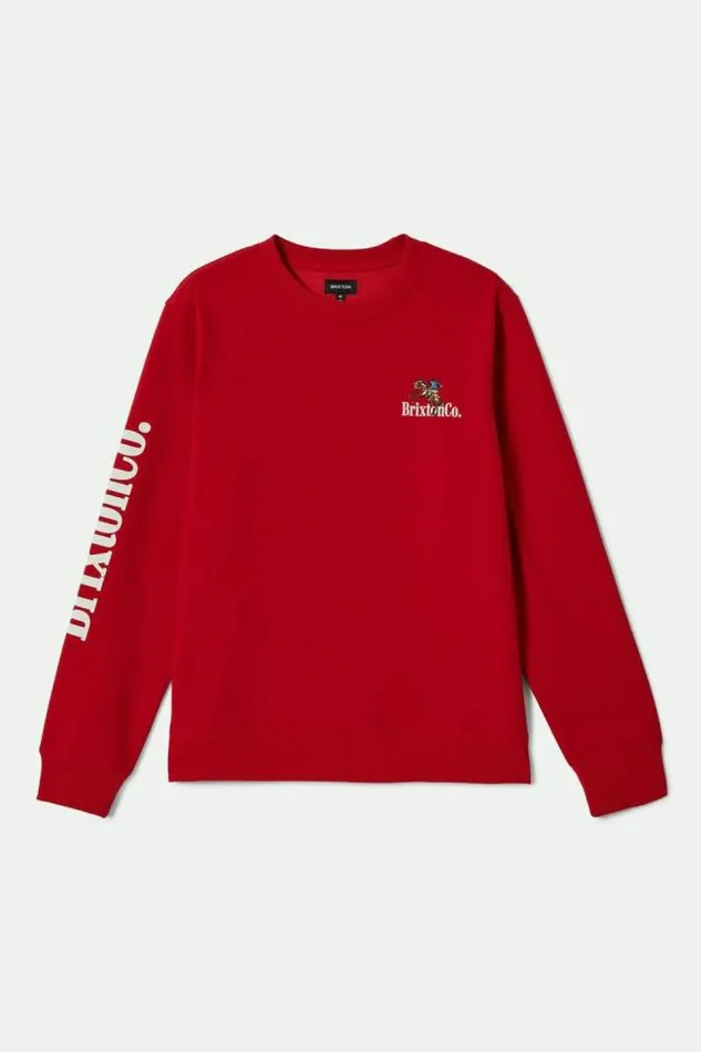 Men Inwood Crew Crimson Brixton Sweatshirts and Hoodies