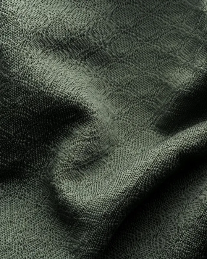Men Jacquard Polo Shirt Green Eton Knitwear Men Jacquard Polo Shirt Green Eton Knitwear