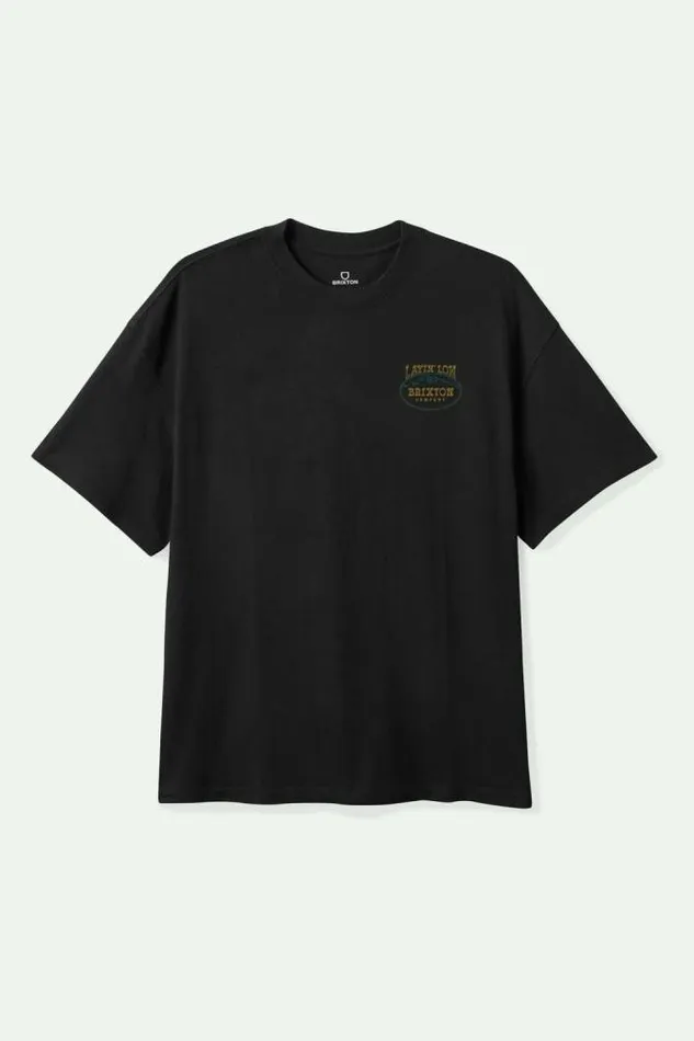 Men Layin039 Low SS Standard TShirt Black Brixton TShirts