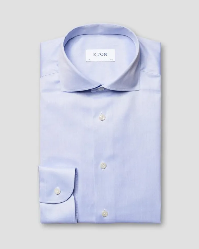 Men Light Blue Signature Twill Shirt 8211 Wide Spread Collar Blue Eton Dress Shirts Men Light Blue Signature Twill Shirt 8211 Wide Spread Collar Blue Eton Dress Shirts