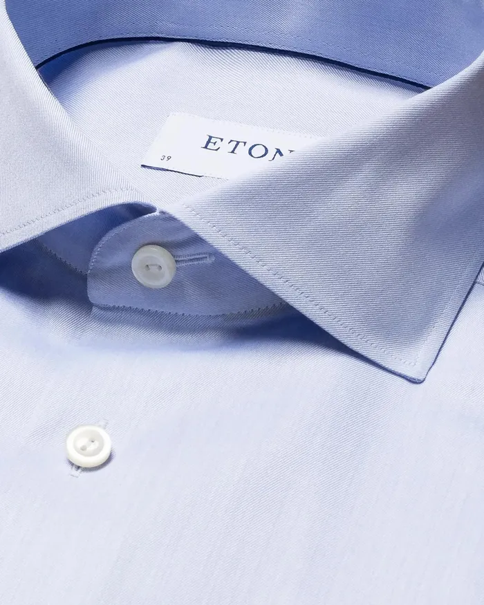 Men Light Blue Signature Twill Shirt 8211 Wide Spread Collar Blue Eton Dress Shirts Men Light Blue Signature Twill Shirt 8211 Wide Spread Collar Blue Eton Dress Shirts