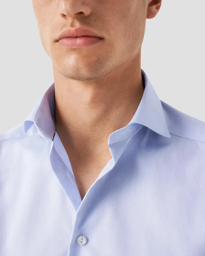 Men Light Blue Signature Twill Shirt 8211 Wide Spread Collar Blue Eton Dress Shirts Men Light Blue Signature Twill Shirt 8211 Wide Spread Collar Blue Eton Dress Shirts