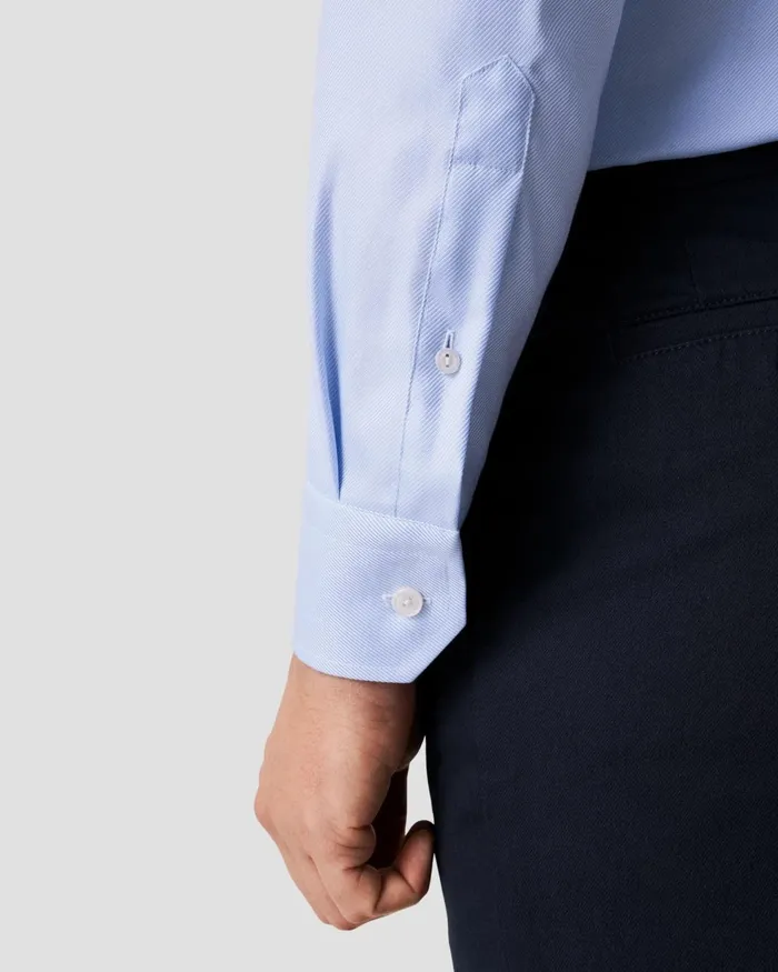 Men Light Blue Textured Twill Shirt Blue Eton Dress Shirts Men Light Blue Textured Twill Shirt Blue Eton Dress Shirts