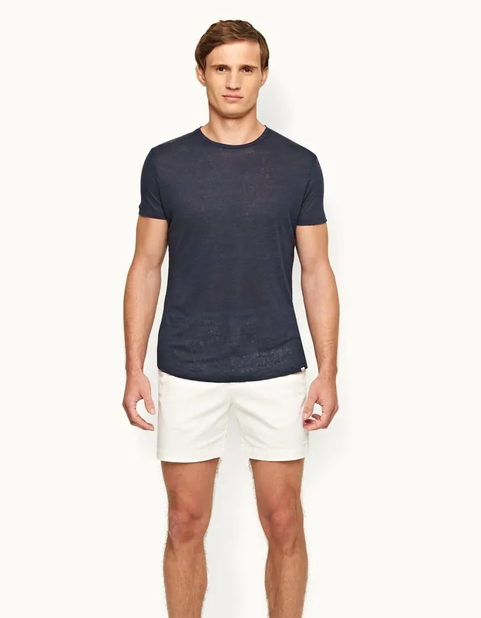 Men Orlebar Brown Day Shorts Bulldog Cotton Sea Mist