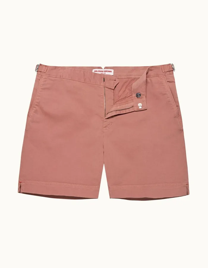 Men Orlebar Brown Day Shorts Bulldog StretchCotton Mauve