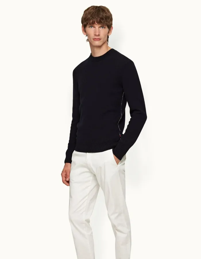 Men Orlebar Brown Knitwear Lorca Cashmere Night Iris