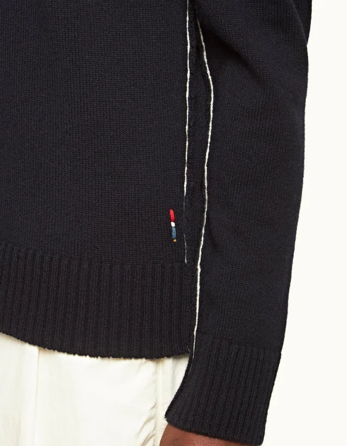 Men Orlebar Brown Knitwear Lorca Cashmere Night Iris
