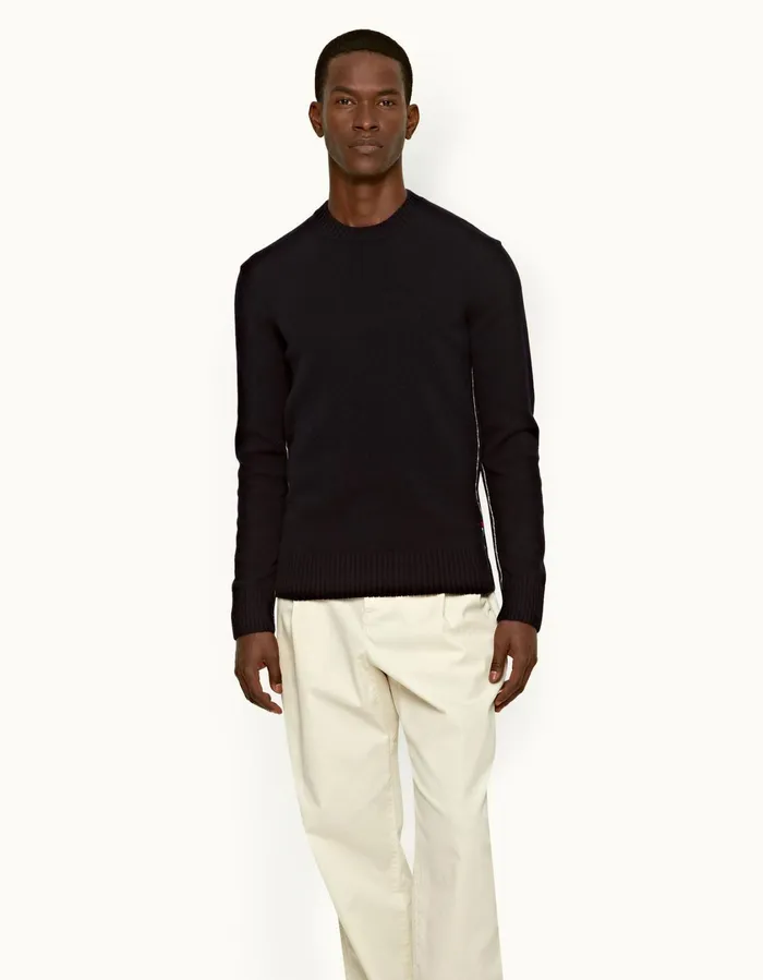 Men Orlebar Brown Knitwear Lorca Cashmere Night Iris