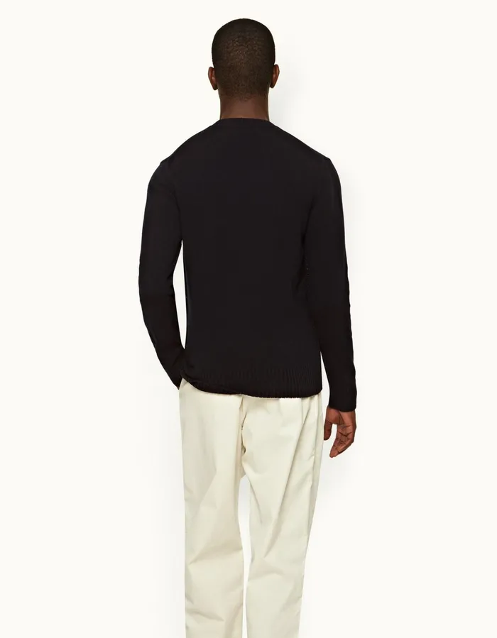 Men Orlebar Brown Knitwear Lorca Cashmere Night Iris