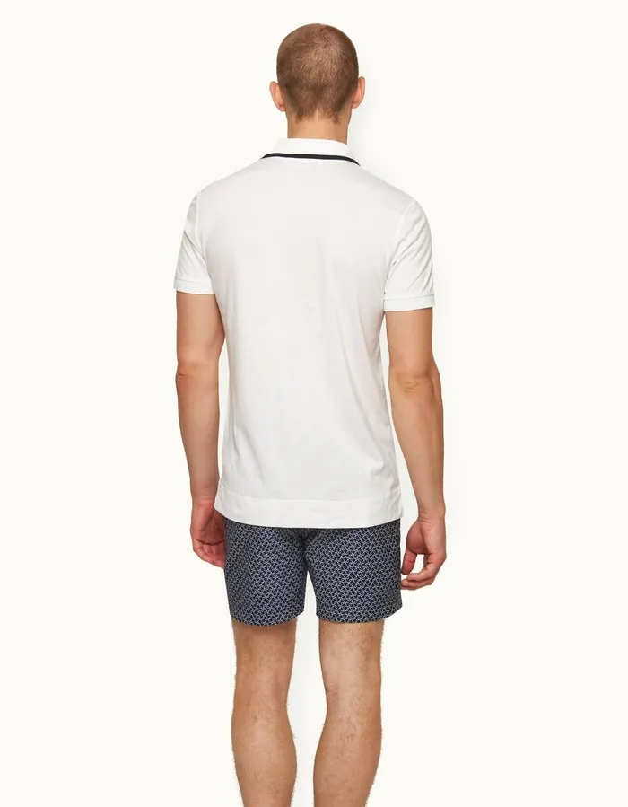 Men Orlebar Brown Polo Shirts Dominic White