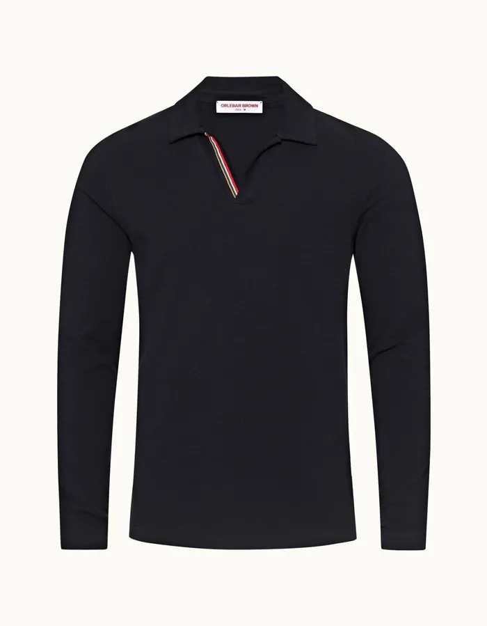 Men Orlebar Brown Polo Shirts Felix Night Iris