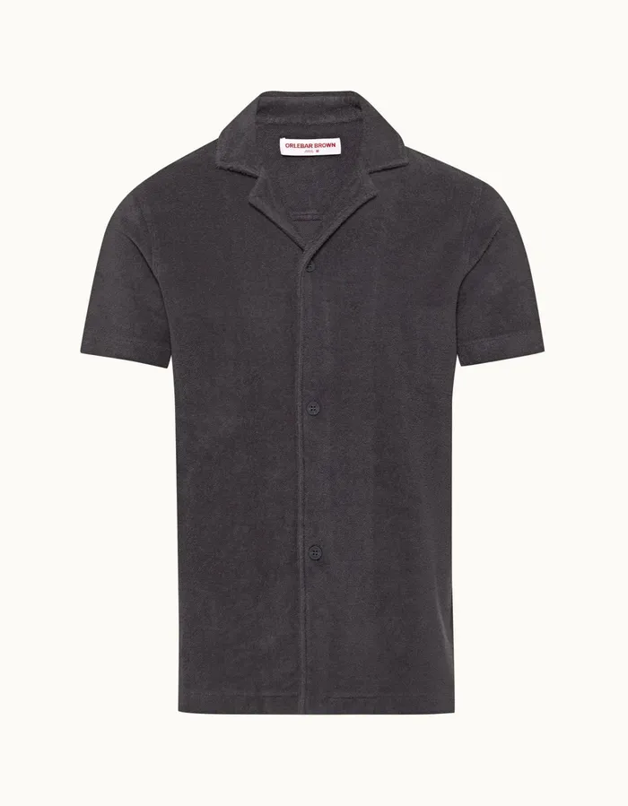 Men Orlebar Brown Shirts Howell Piranha Grey