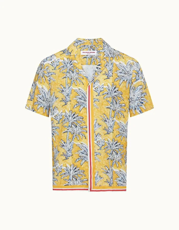 Men Orlebar Brown Shirts Maitan Toucan Palm