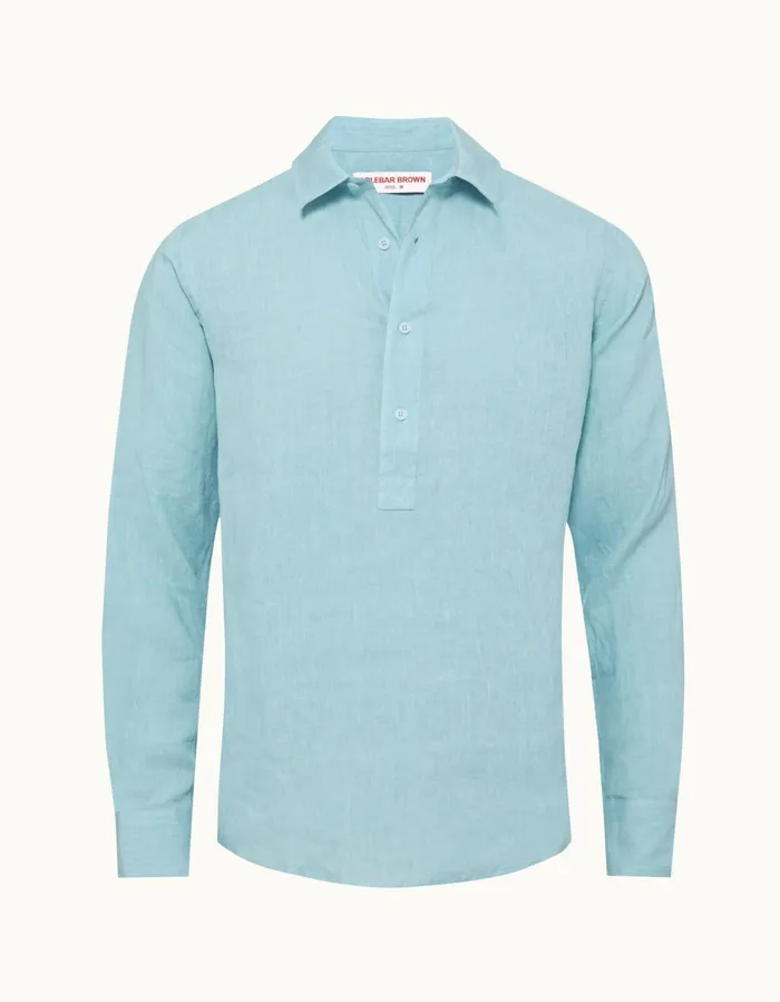 Men Orlebar Brown Shirts Percy Linen Summer Air