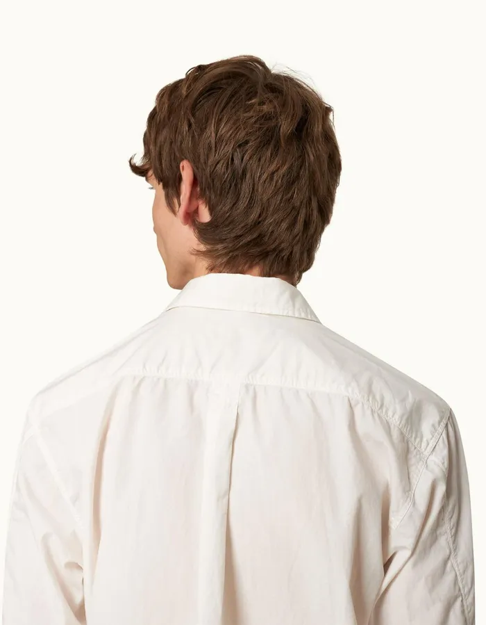 Men Orlebar Brown Shirts Shanklin White Sand