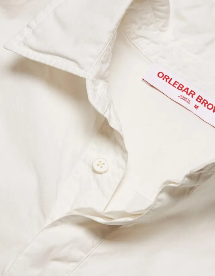 Men Orlebar Brown Shirts Shanklin White Sand