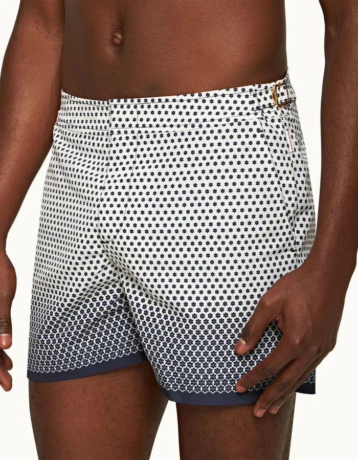 Men Orlebar Brown Swim Shorts Setter Whitenight Iris