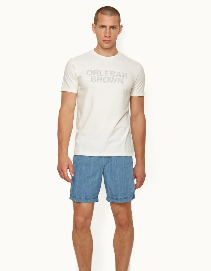 Men Orlebar Brown TShirts Ob Classic Sea Mist