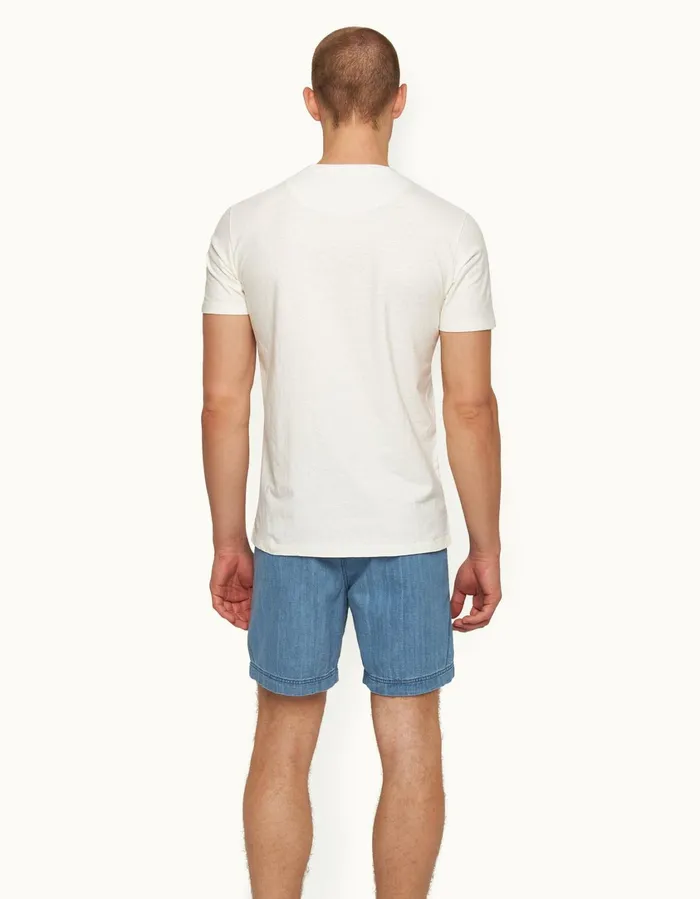 Men Orlebar Brown TShirts Ob Classic Sea Mist