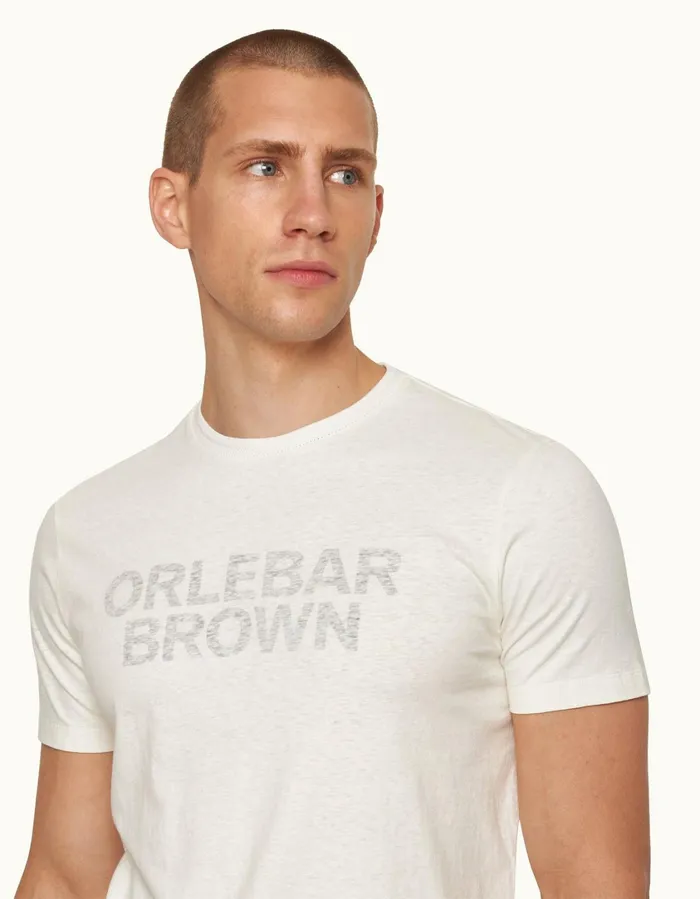 Men Orlebar Brown TShirts Ob Classic Sea Mist
