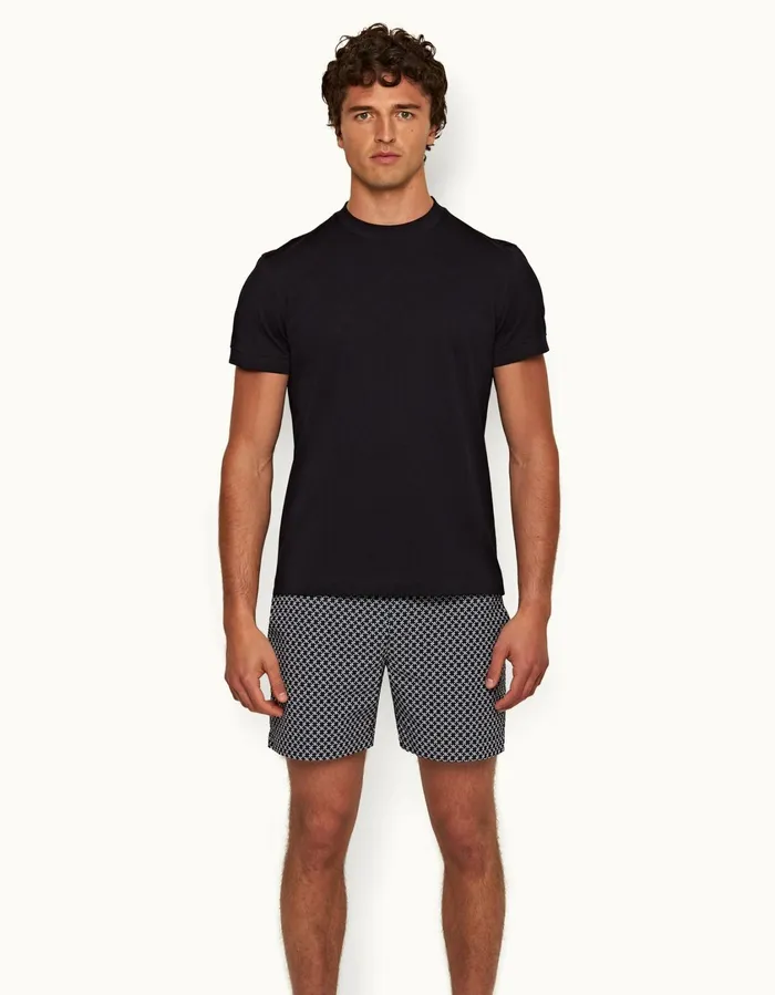 Men Orlebar Brown TShirts Ob Classic Tee Night Iris
