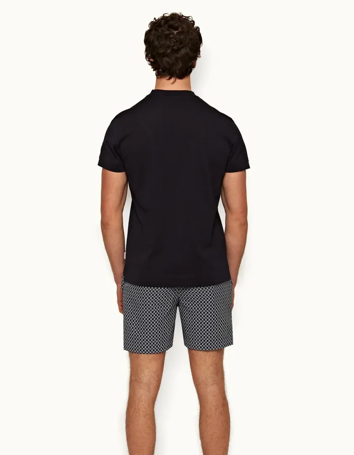 Men Orlebar Brown TShirts Ob Classic Tee Night Iris