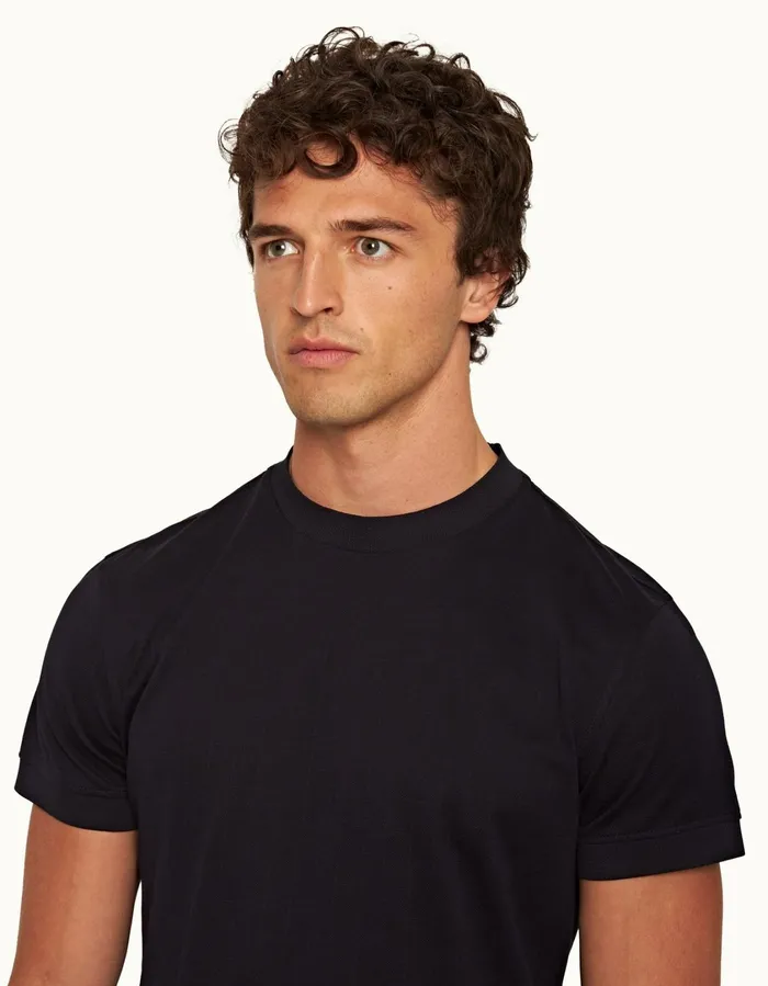 Men Orlebar Brown TShirts Ob Classic Tee Night Iris