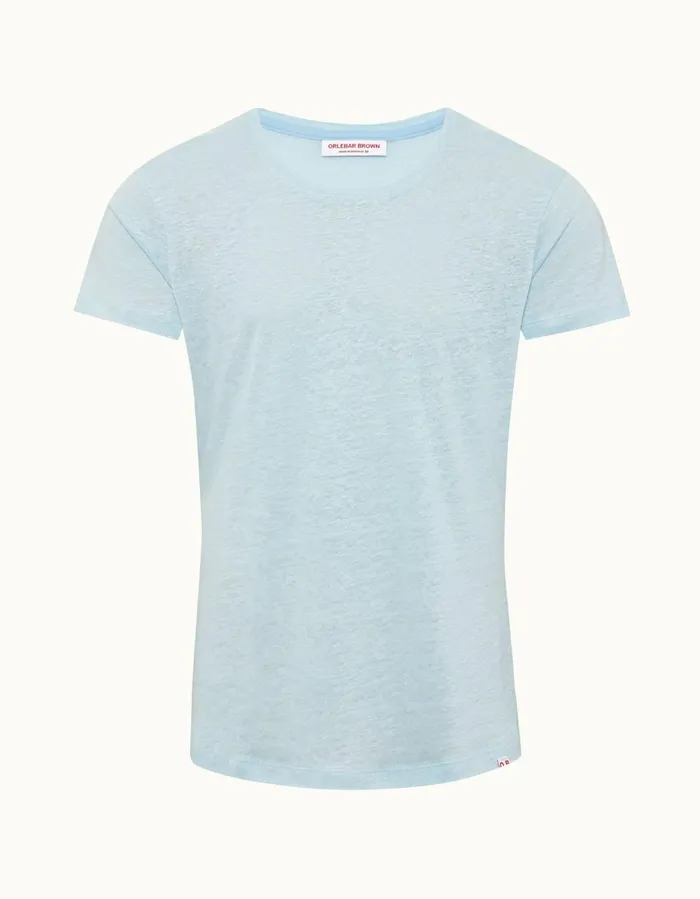 Men Orlebar Brown TShirts ObT Linen Island Sky